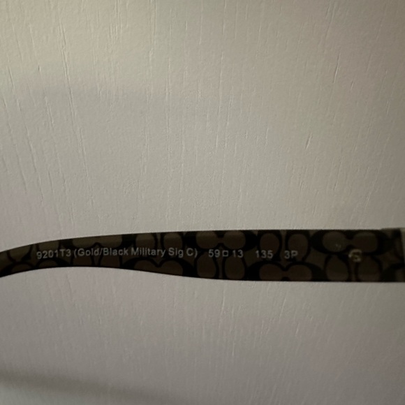 Coach Gold and Black Women’s Aviator Sunglasses - Picture 4 of 9